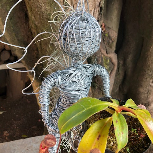 NERIDA ~ Praying Pixie with Enchanted Wings * Handcrafted fairy wire hangings