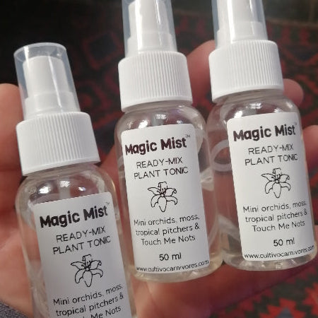 Magic Mist ready-mix plant tonic - 50ml spray for miniature orchids, tropical pitcher plant nepenthes, live moss and Touch-Me-Nots, South Africa